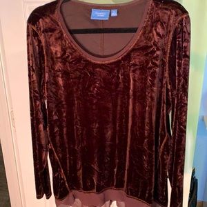 Vera Wang Crushed Velveteen Tunic